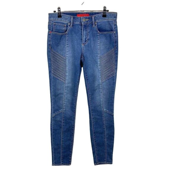Articles‎ of Society Skinny Crop Jeans Womens 27 Blue Moto - Picture 1 of 8